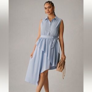 Anthropologie Maeve Blue Sleeveless Dress